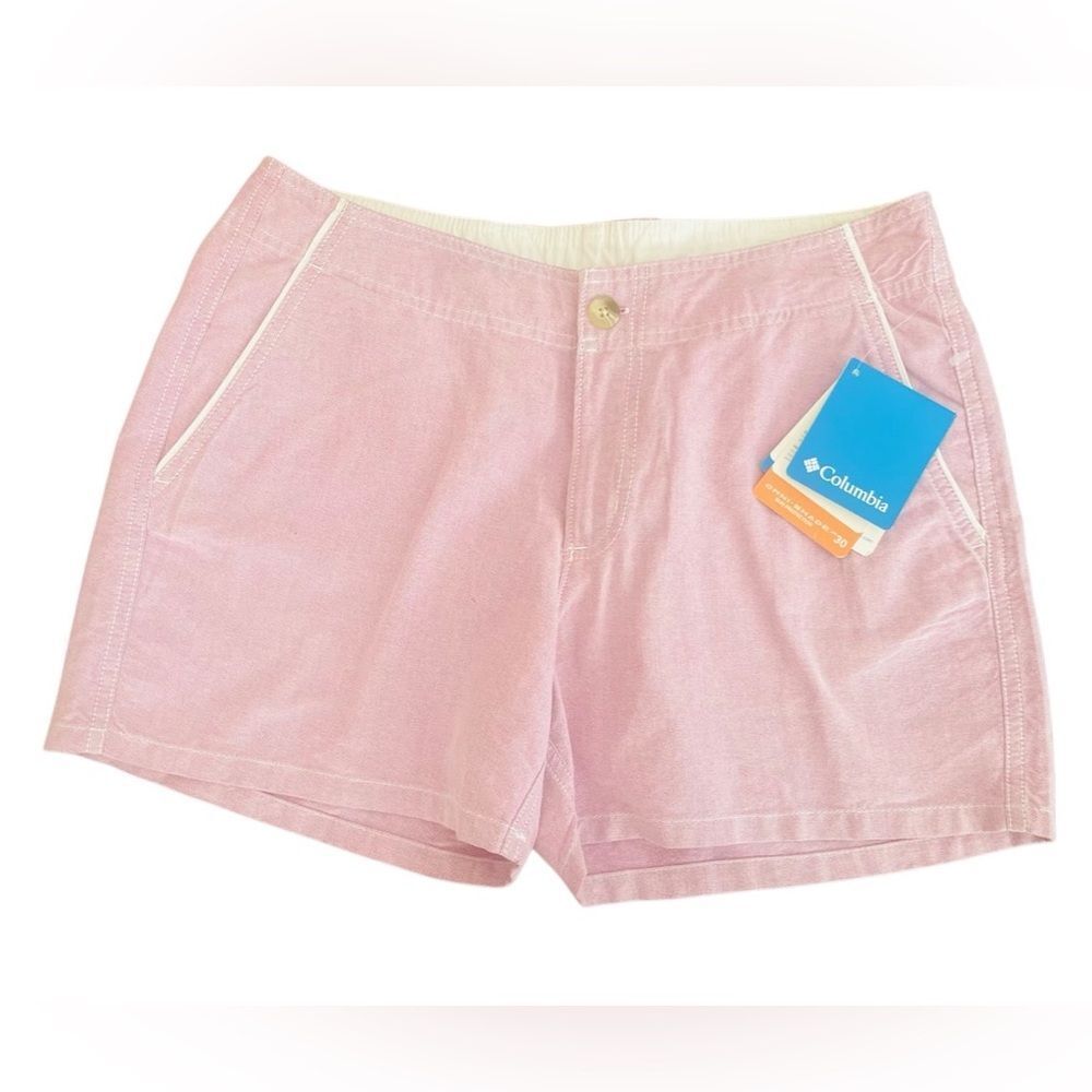NWT COLUMBIA Performance Fishing Gear Solar Fade 4” pink shorts size 8.